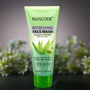 Refreshing Face Wash with Aloe Vera 100ml | Refreshing Deep Cleansing Face Wash for Men & Women | Hydrating Anti-Acne Gentle Cleanser | Soap-Free Formula