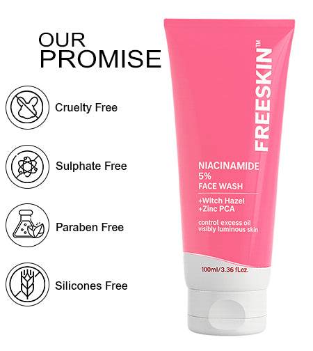 Niacinamide 5% Face Wash 100ml | Pore Refining & Oil Control Cleanser | Brightening Anti-Acne Facewash with Zinc PCA & Witch Hazel promises