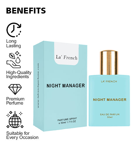 Night Manager Perfume for Men & Women 50ml | Long Lasting Warm Woody Spicy Fragrance | Premium Unisex Eau De Parfum | Elegant Night Scent
