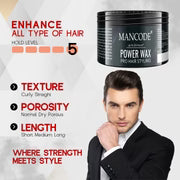 Power Wax Pro Hair Styling Cream 100ml | Strong Hold Hair Wax for Men | Matte Finish Texturizing Cream | Vitamin E & Coconut Oil Enriched