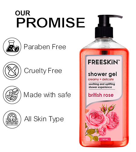 British Rose Shower Gel 750ml | Hydrating Floral Body Wash with Natural Rose Extracts | Gentle Cleanser for Soft, Smooth & Glowing Skin promises