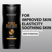 Shea Butter Body Wash 450ml | Deep Moisturizing Shower Gel for Men | Hydrating & Nourishing Body Cleanser | Soft Smooth Skin Formula