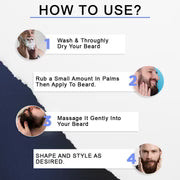 Beard Softener Cream 100ml | Soft Smooth Beard Cream for Men | Non-Greasy Beard Conditioner with Argan & Almond Oil | Paraben & Sulphate Free