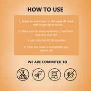 Vitamin C Peel Off Mask 100ml | Brightening Face Mask for Men | Removes Blackheads & Dead Skin | Glow Boosting Deep Cleansing Mask