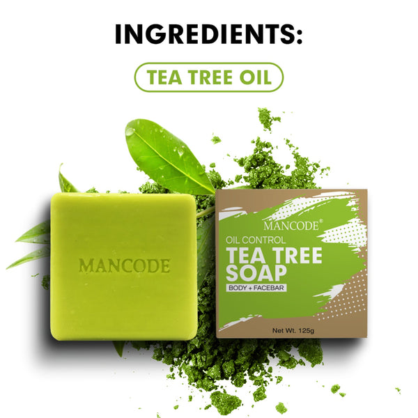 Purifying Tea Tree Soap Combo Pack of 3 | Anti-Acne, Oil Balancing & Skin Detox Bath Bar