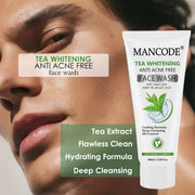 Tea Whitening Anti-Acne Face Wash 100ml | Salicylic Acid Face Wash for Oily & Acne-Prone Skin | Neem Extract Deep Cleanser | Brightening & Oil Control