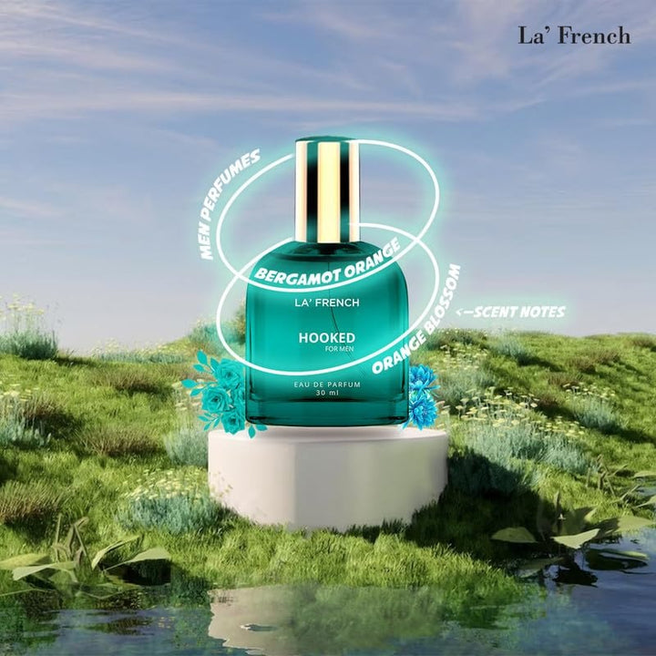 Hooked Perfume for Men 30ml | Long Lasting Fresh Spicy Woody Fragrance | Premium Eau De Parfum | Addictive & Confident Daily Wear Scent