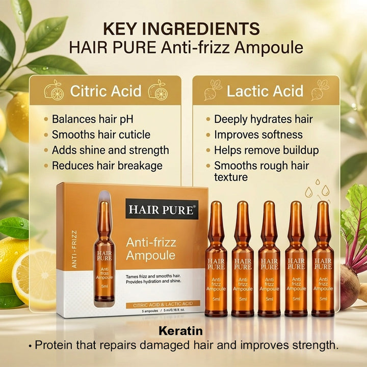 Anti-Frizz Hair Ampoule (5ml) is your go-to treatment for frizz control and silky, smooth hair.