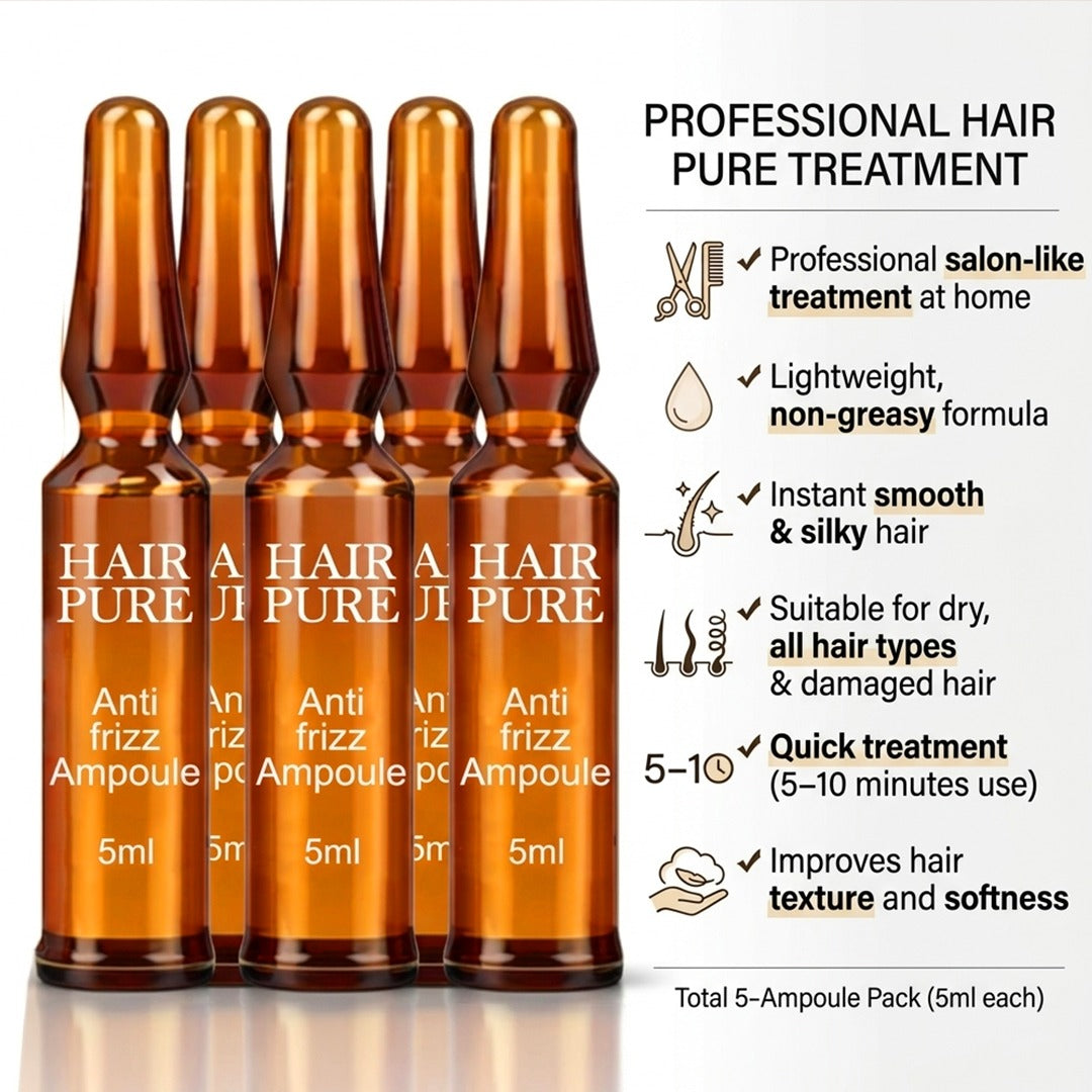 Anti-Frizz Hair Ampoule (5ml) is your go-to treatment for frizz control and silky, smooth hair.