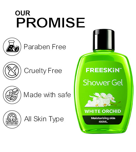 White Orchid Shower Gel 400ml | Moisturizing Body Wash with Orchid Extracts | Gentle Cleanser for Soft, Smooth & Nourished Skin promises