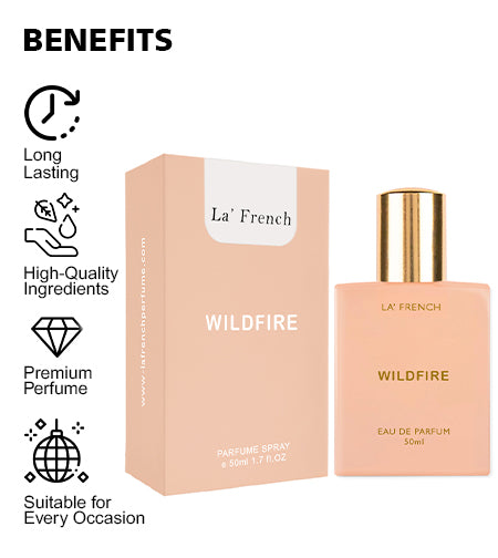 Wildfire Perfume for Men & Women 50ml | Long Lasting Spicy Woody Fragrance | Premium Unisex Eau De Parfum | Bold & Intense Scent promises