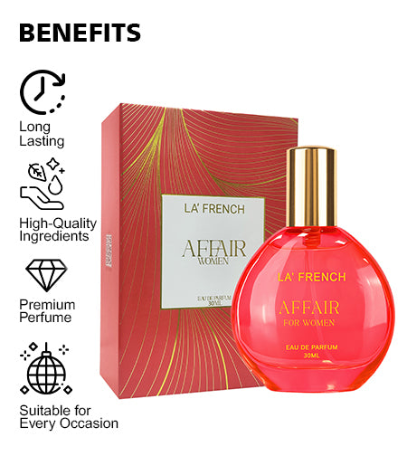 Affair Perfume for Women 30ml | Long Lasting Romantic Floral Fragrance | Premium Eau De Parfum for Women | Elegant & Sensual Scent promises