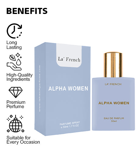 Alpha Women Perfume 50ml | Long Lasting Bold Floral Fruity Fragrance | Premium Eau De Parfum for Women | Confident & Powerful Feminine Scent promises