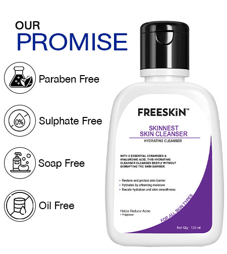 Skinnest Hydrating Cleanser 30ml | Ceramides & Hyaluronic Acid Face Cleanser | Barrier Repair Gentle Face Wash for Dry, Sensitive & Acne-Prone Skin promises