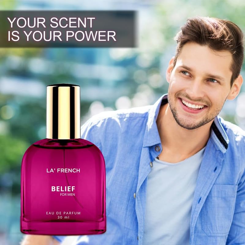 Belief Perfume for Men 30ml | Long Lasting Fresh Woody Aromatic Fragrance | Premium Eau De Parfum | Confident & Inspiring Daily Wear Scent