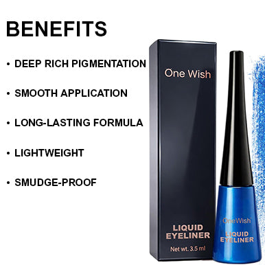 Liquid Eyeliner – Shimmer Blue | High Pigment, Quick-Dry & Precision Applicator promises