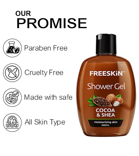Cocoa & Shea Shower Gel 400ml | Deep Moisturizing Body Wash | Hydrating, Nourishing & Gentle Cleansing Shower Gel for Soft Skin promises