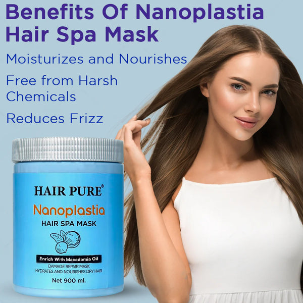 Nanoplastic Hair Mask 900ml - Hair Nanoplastia Mask Treatment For Deep Conditioning, Smooth And Tangle Free Hair