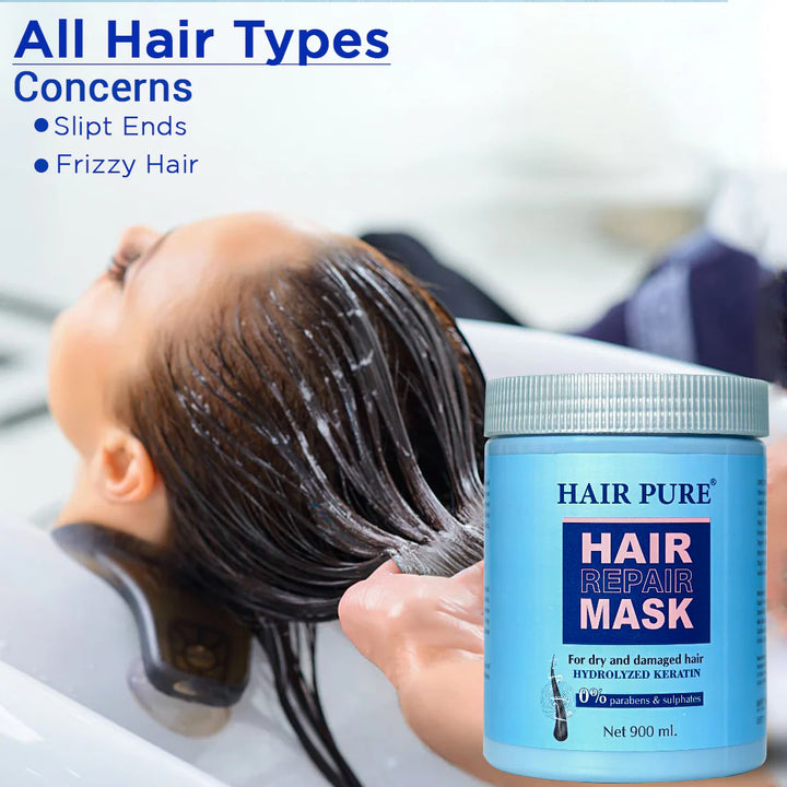 Repair Hair Mask 900ml - Deep Conditioner Hair Mask with Keratin, Argan Oil & Avocado Oil for Dry & Damaged Hair
