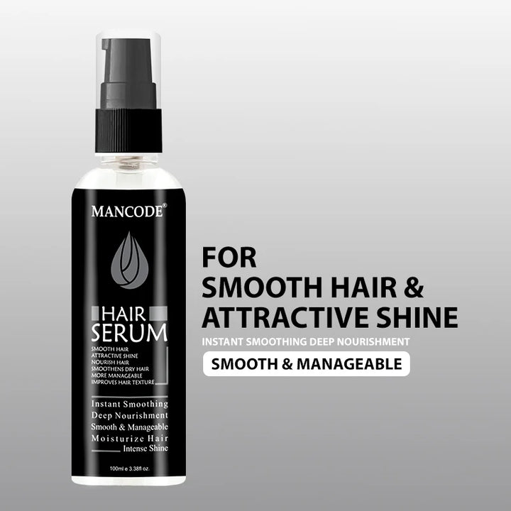 Hair Polishing & Smoothening Serum 100ml  | Silky Smooth Hair Serum for Men & Women | Anti-Frizz Shine Serum | Lightweight Hair Styling & Nourishing Serum