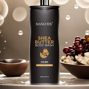 Shea Butter Body Wash 450ml | Deep Moisturizing Shower Gel for Men | Hydrating & Nourishing Body Cleanser | Soft Smooth Skin Formula