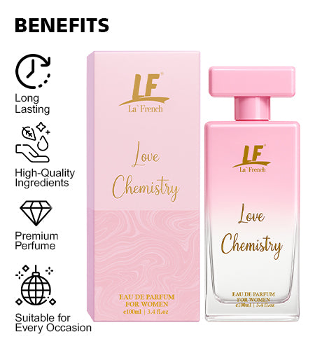 Love Chemistry Perfume for Women 100ml – Long Lasting Eau De Parfum | Fresh Floral Luxury Fragrance promises