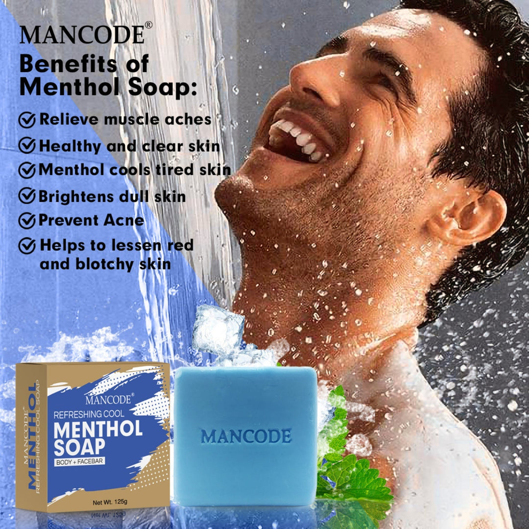 Ice Fresh Menthol Soap Combo Pack of 3 | Long-Lasting Cooling, Oil Control & Skin Revitalizing Bath Bar