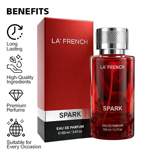 Spark Eau De Parfum 100ml | Long Lasting Fresh Citrus Fruity Fragrance | Premium Unisex Perfume for Men & Women | Energetic & Vibrant Scent promises